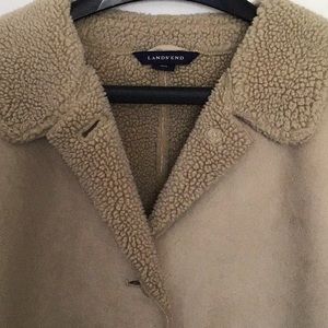 Lands End faux suede jacket size L